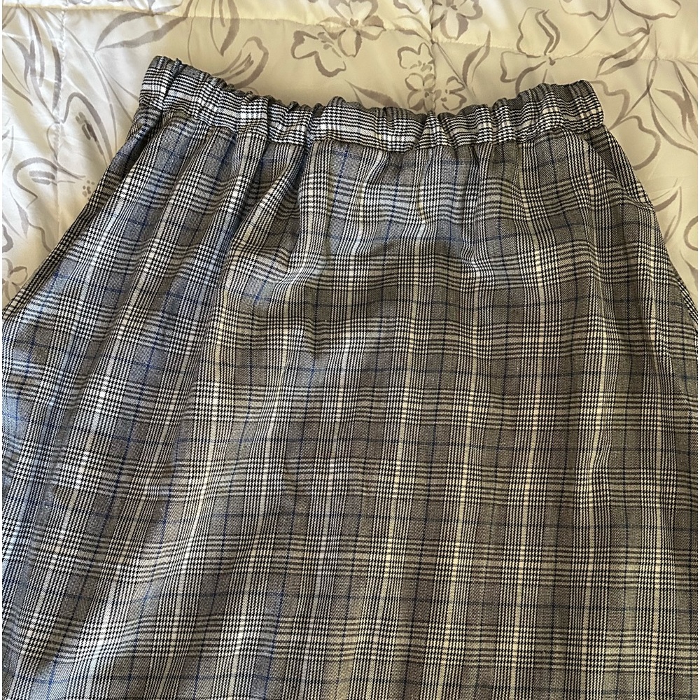 SHEIN tartan plaid elastic waist skirt